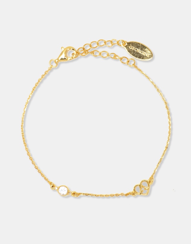 Georgini - Natural Topaz And Two Natural Diamond April Gold Bracelet