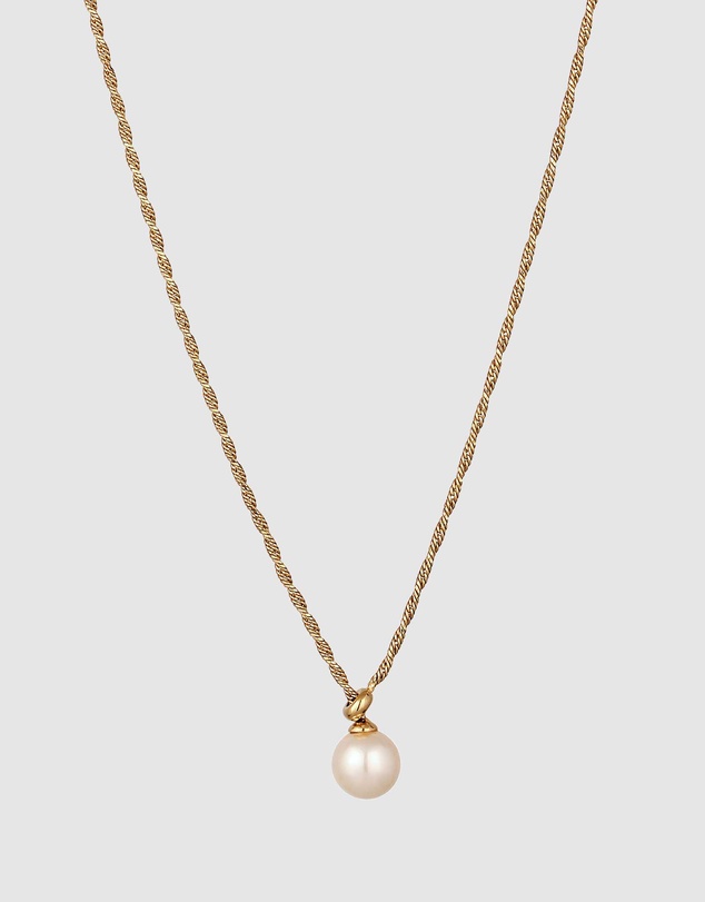 Elli Jewelry - Y-Necklace with Swarovski® Pearl in Gold-Plated 925 Silver