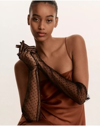 High Heel Jungle - Point d’Esprit Tulle Opera Gloves