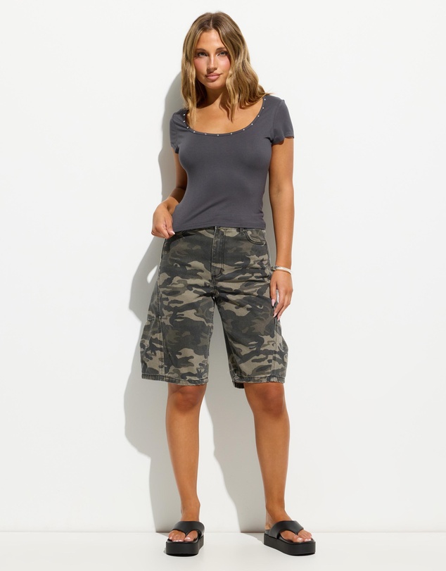 Dazie - Drea Studded Baby Tee