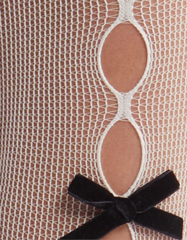 High Heel Jungle - Nevermore Pearl Bow Tights