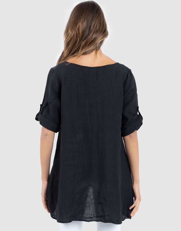 CAMIXA - Federica Linen Tunic Top
