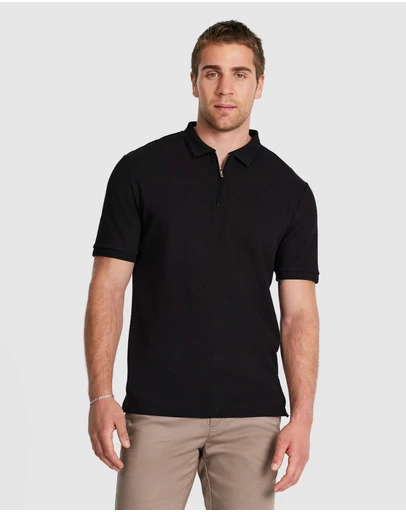 Tarocash - Leni Textured Zip Polo