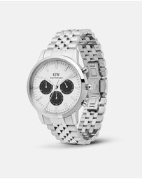 Daniel Wellington - Iconic Chronograph 42mm Arch 5-Link Panda S
