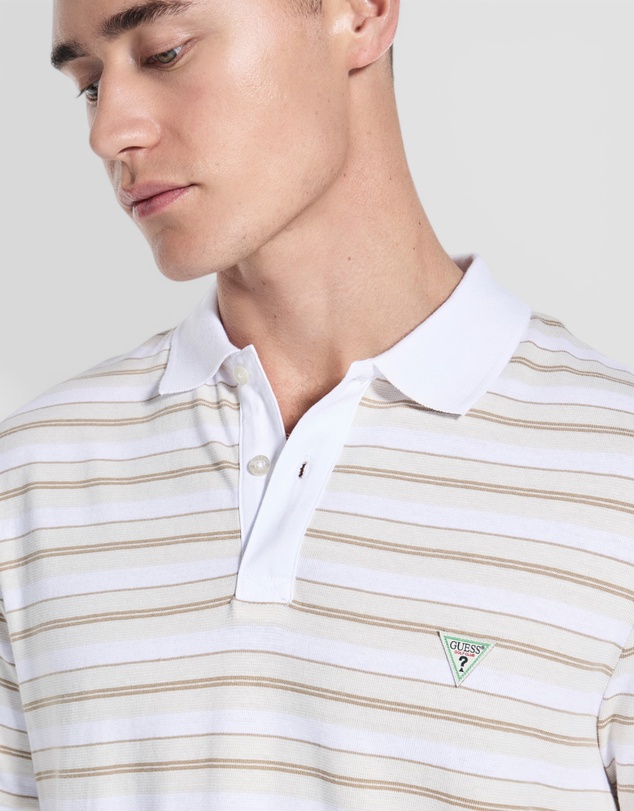 GUESS - Yarn Dye Striped Short Sleeve Polo