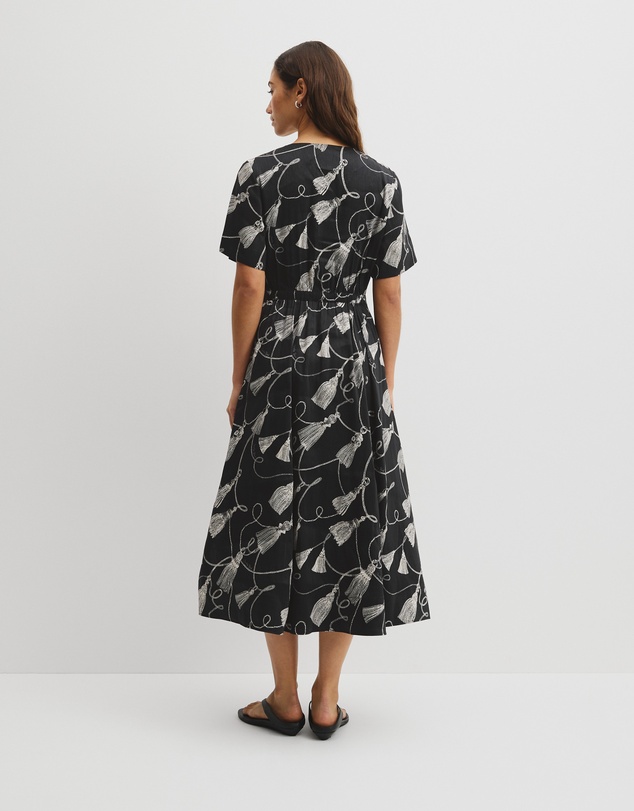 Country Road - Print Cinched Waist Dress