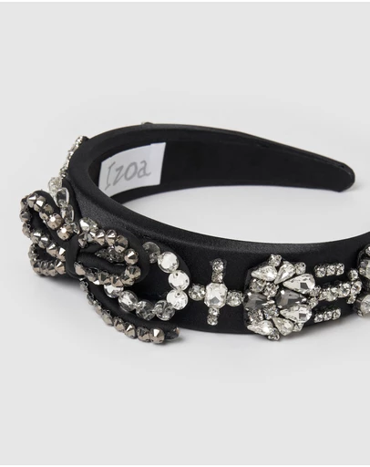 Izoa - Emma Headband Black/Silver
