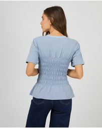 All About Eve - Lipa Stripe Tee Blue