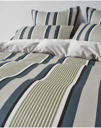 Linen House - Nara Bamboo Cotton 400TC Stripe Quilt Cover Set