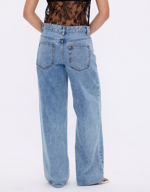 Minima Esenciales - Mid Rise Wide Leg Jeans