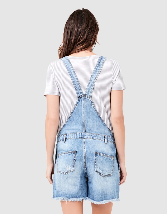 Ripe Maternity - Denim Short Overalls