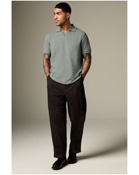 NEXT - Short Sleeve Cuban Collar Pique Polo Shirt