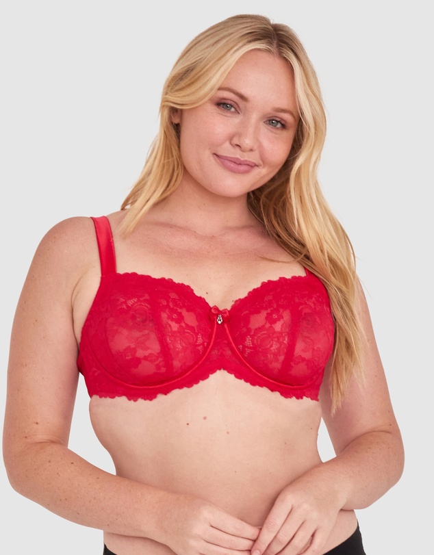 Bras N Things - Bethany Essentials Full Coverage Underwire Bra - Red