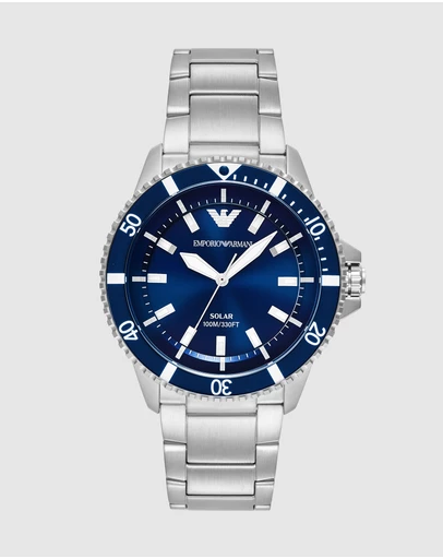 Emporio Armani - Silver Tone Analogue Watch