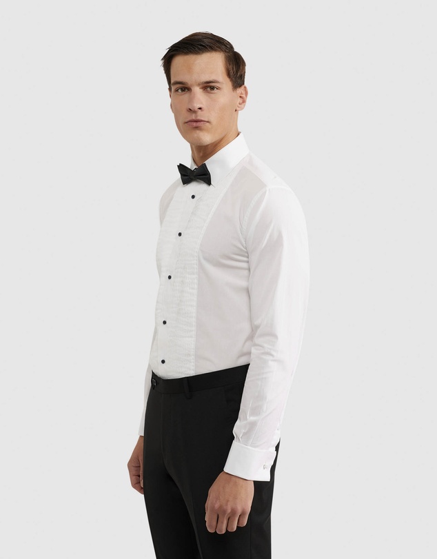 Oxford - Dinner Shirt With Front Pleats