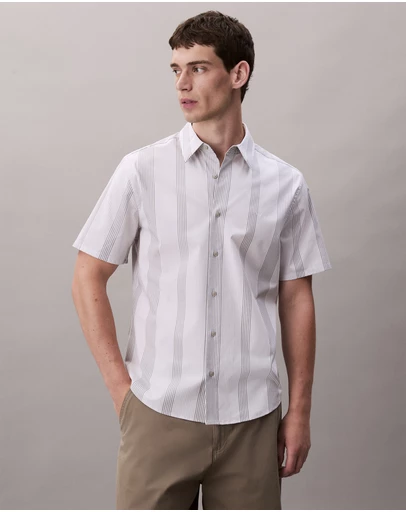 Calvin Klein - Yarn-Dyed Stripe Stretch Classic Shirt