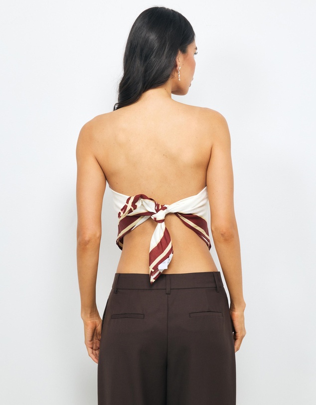 AERE - Ilaria Linen Scarf Top