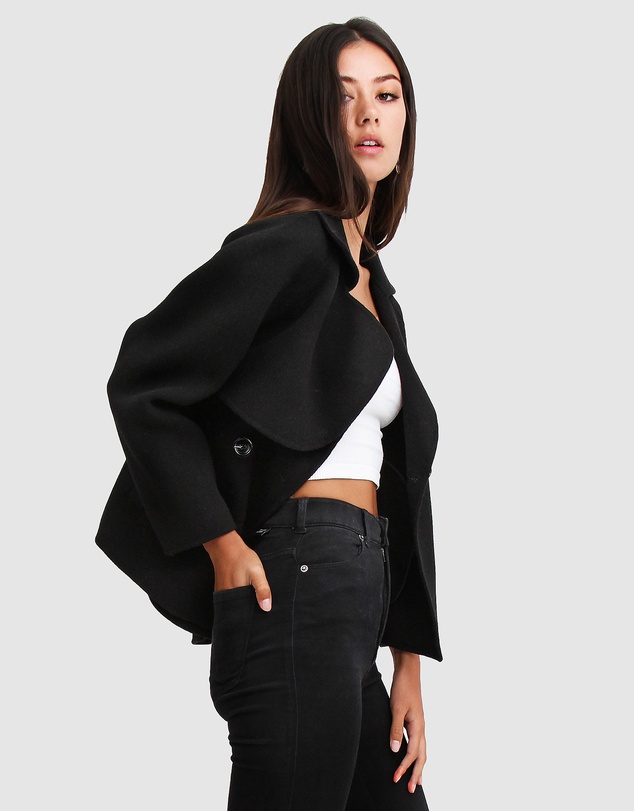 Belle & Bloom - I'm Yours Wool Blend Peacoat