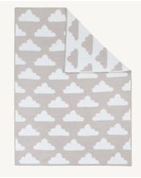 Living Textiles - Chenille Blanket - Grey Clouds