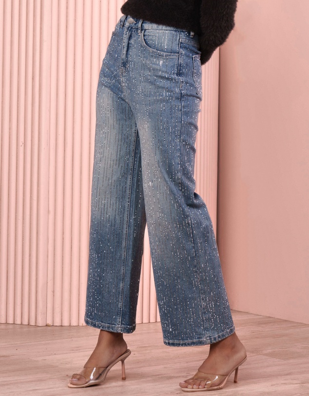 Azzurielle - Suky Crystal-embellished Jeans