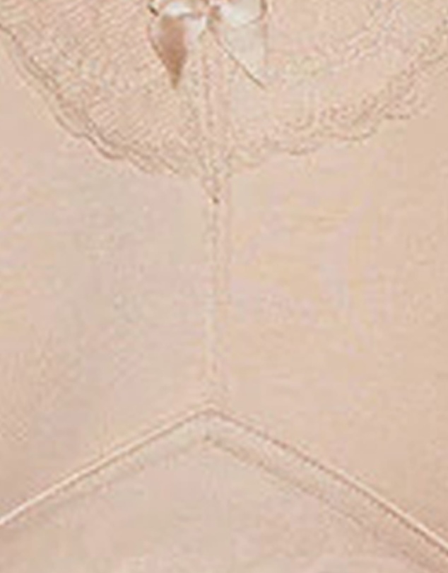 Naturana - Wide Strap Wirefree Cotton Bra with Lace