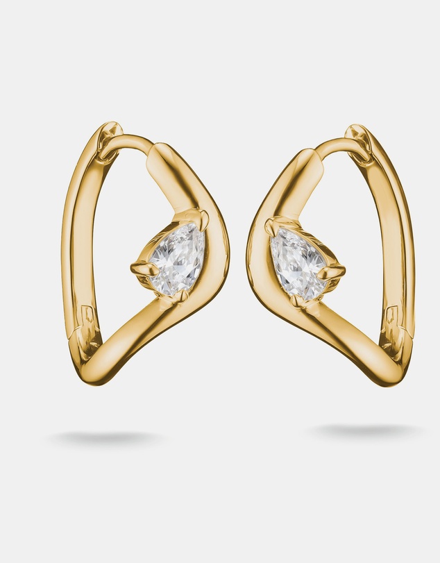 THOMAS SABO - THOMAS SABO Hoop earrings with zirconia in teardrop shape