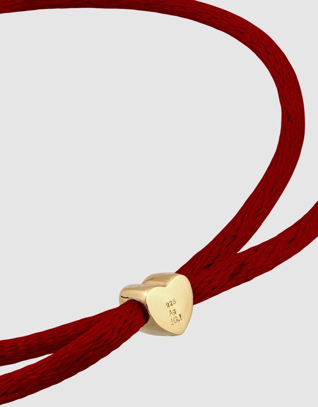 Elli Jewelry - Love of my Life Red Satin Bracelet