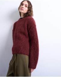 TOPSHOP - Knitted Premium Alpaca Crew Neck Boxy Jumper
