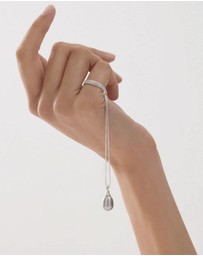 Najo - Isla Silver Pearl (Grey) Necklace