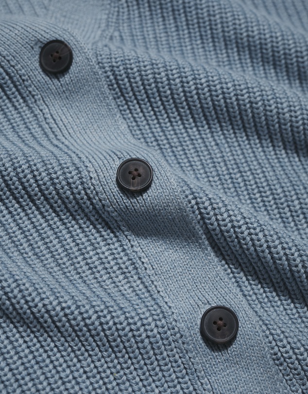 Seasalt - Seasalt Cornwall Blue Winding Creek Organic Cotton Knit Cardigan