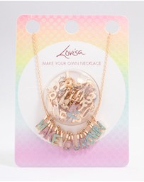 Lovisa - Kids Gold Make Your Own DIY Rainbow Glitter Charm Necklace Kit