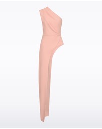 Carla Zampatti - Pale Rose Crepe One Shoulder Longline Top