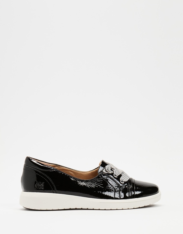 Mia Vita - Bridgette Slip-On Casual Sneaker - Black Patent