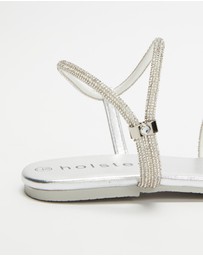 Holster - Viva Flat Strappy Sandals - Silver - Women's