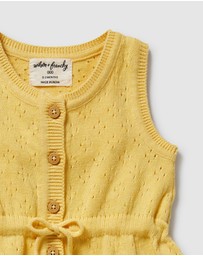 Wilson & Frenchy - Organic Knitted Tie Bodysuit - Babies