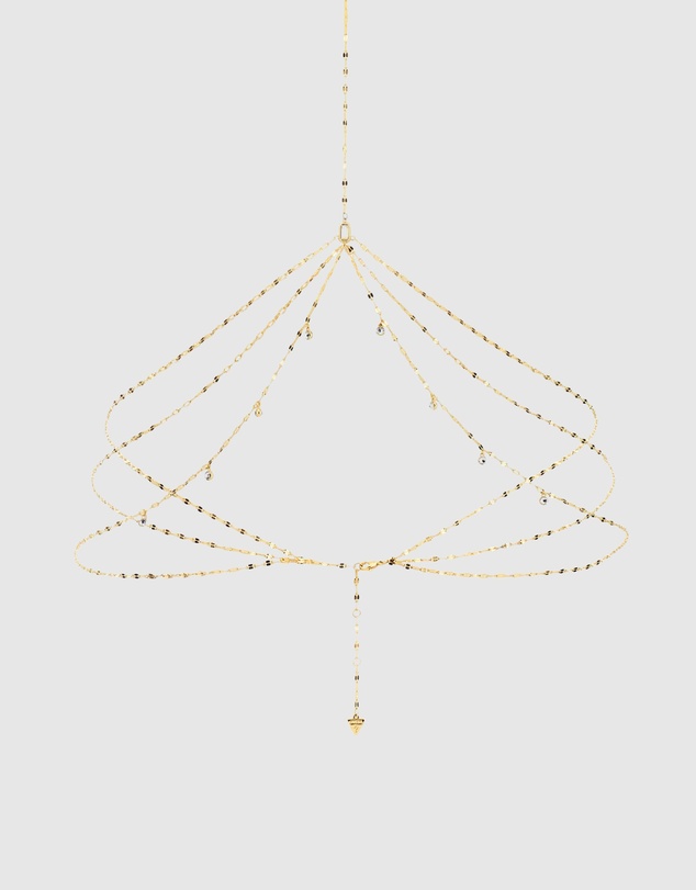 GUESS - Gold-Tone Hashtag Guess Body Chain