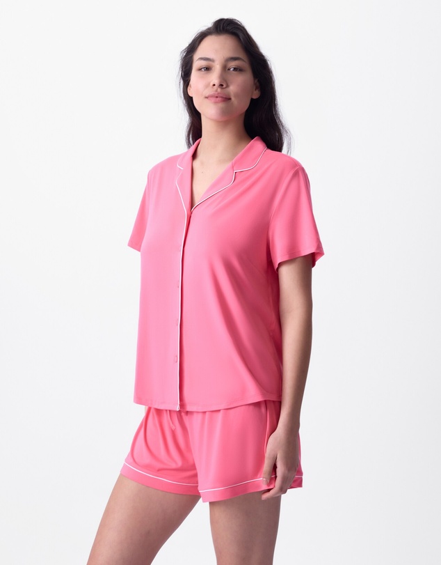 Bras N Things - Emilia Short Sleeve Top - Hot Pink