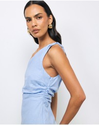 AERE - Lettie One Shoulder Maxi Dress