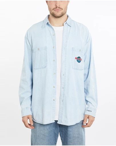 Vintage by The Real Deal - Pre Loved - Vintage 90s Hard Rock Cafe Tokyo Denim Button Up Shirt