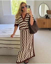 KIVARI - Sarah Knit Polo Top