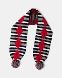 Damson Madder - Pom Pom Scarf