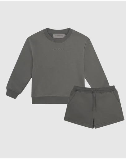 Provence - Crew Neck Sweater and Fleece Short Set