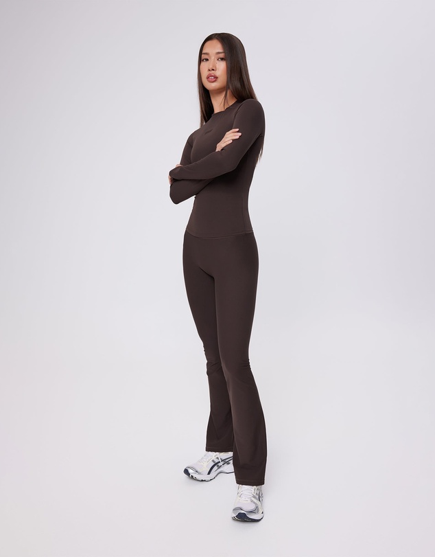 Upstate - Air Sculpt Long Sleeve Top - Espresso