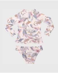 Aqua Blu Kids - Plumeria Long Sleeve Rash Vest Set - Kids
