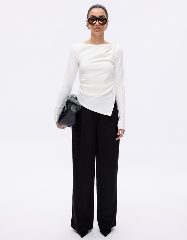 Minima Esenciales - Eliana Long Sleeve Draped T-Shirt