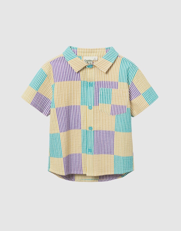 Goldie + Ace - Seersucker Holiday Shirt - ICONIC EXCLUSIVE - Babies-Kids