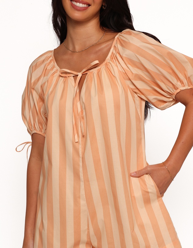 Petal & Pup - Carina Striped Playsuit - Terracotta Stripe