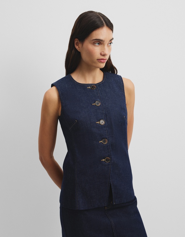 Country Road - Denim Sleeveless Top