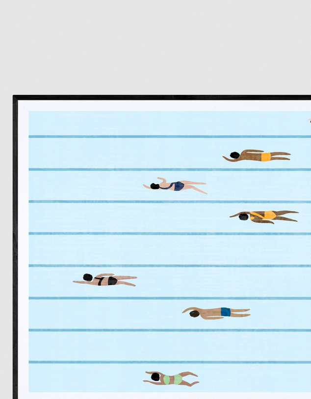 Inka Arthouse - Pool Swimmers Art Print