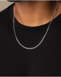 Nialaya Jewellery - Men's Silver Cuban Link Chain in 3mm
